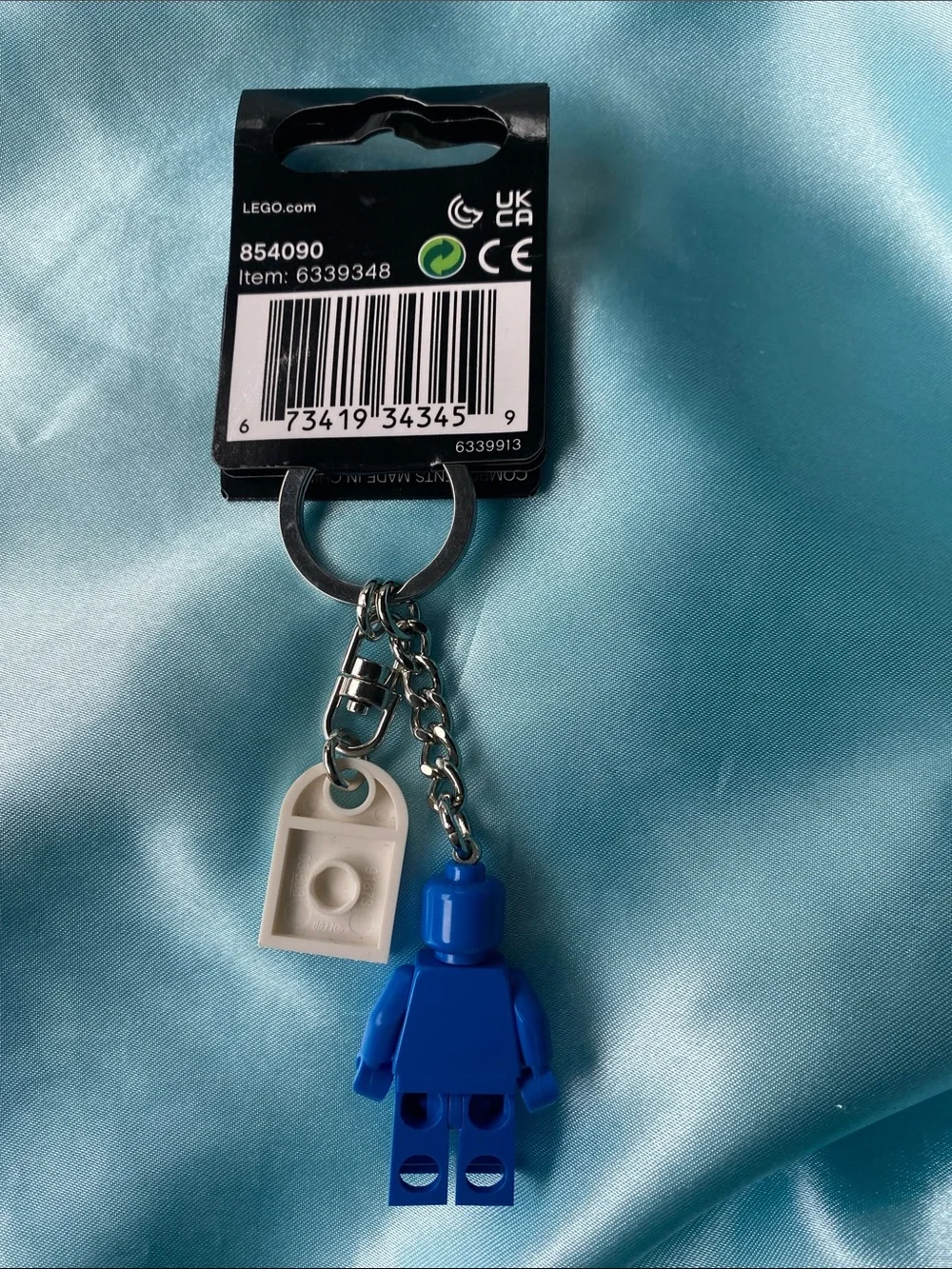 LEGO VIP Blue Minifigure Keychain with White LEGO Tag